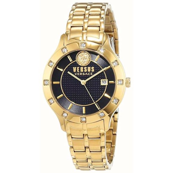 Versace Versus Gold Diamond Medusa Ladies Watch